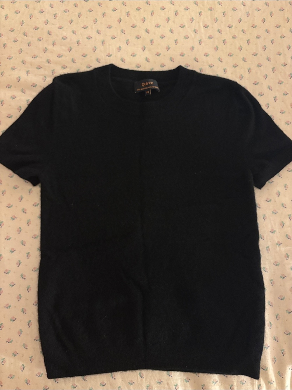 Black Mongolian cashmere tee